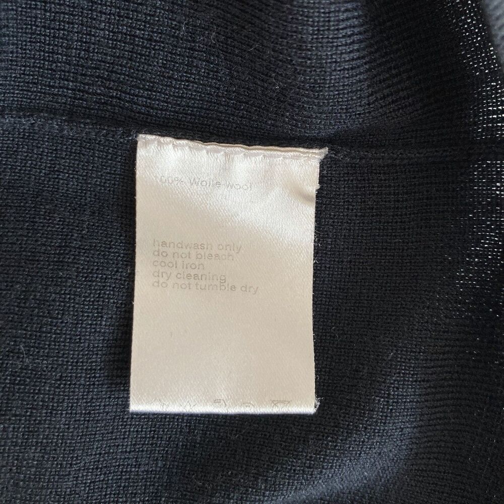 Akris Punto Top Womens Size 10 Black 100% Wool Tank Scoop Neck Solid Layering - Picture 9 of 9